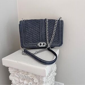 Rebecca Minkoff Denim Chain Shoulder Bag